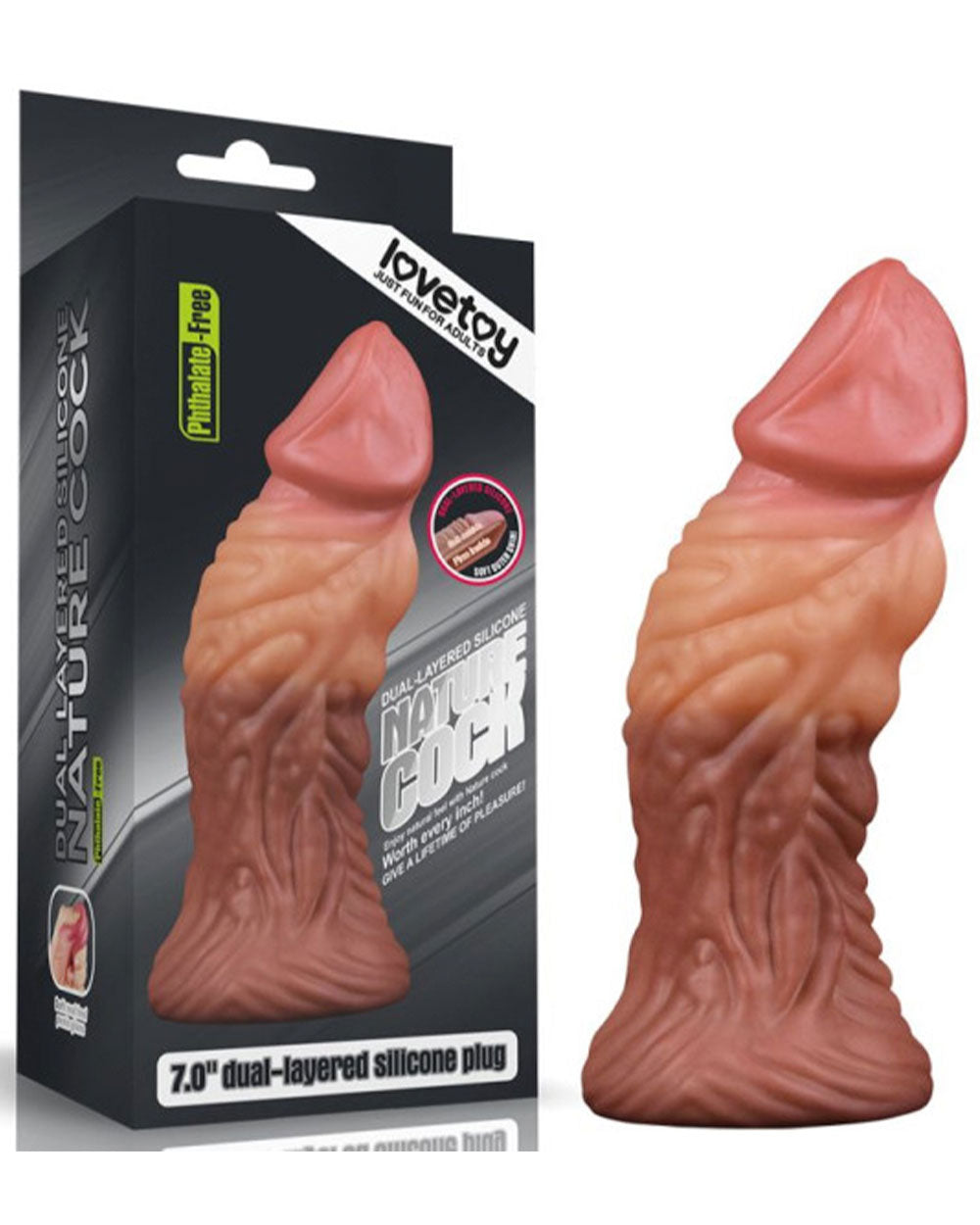 Nature C*ck Dual Layer 7in Alien Dildo