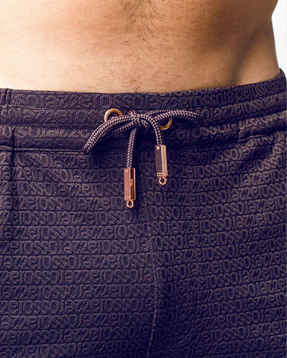 S90 Textured Manly Shorts - Signet Cocoa Black