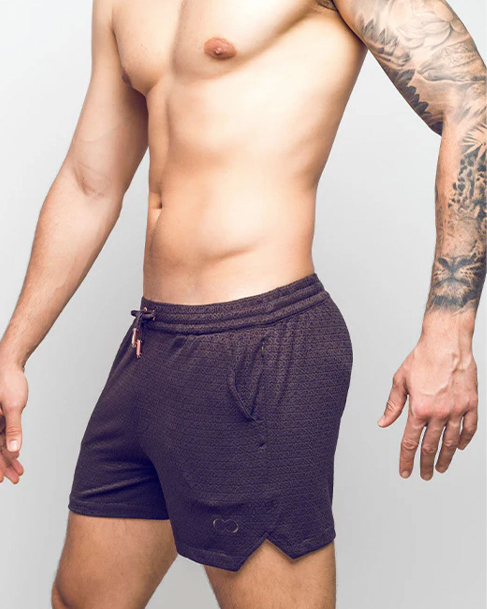 S90 Textured Manly Shorts - Signet Cocoa Black