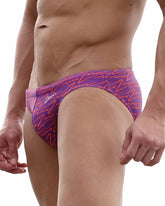 V20 Print Swim Brief - Signature Purple