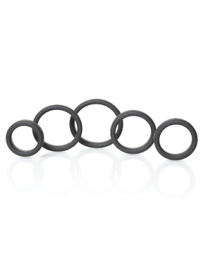 Boneyard Silicone Ring 5 Pc Kit Black