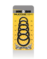Boneyard Silicone Ring 5 Pc Kit Black