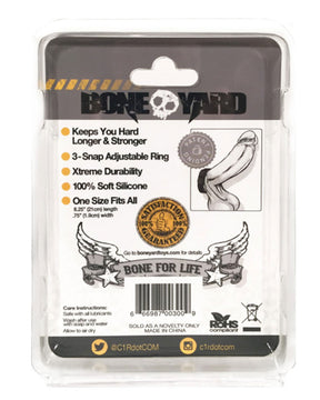 Boneyard Silicone Cock Strap - 3 Snap Ring