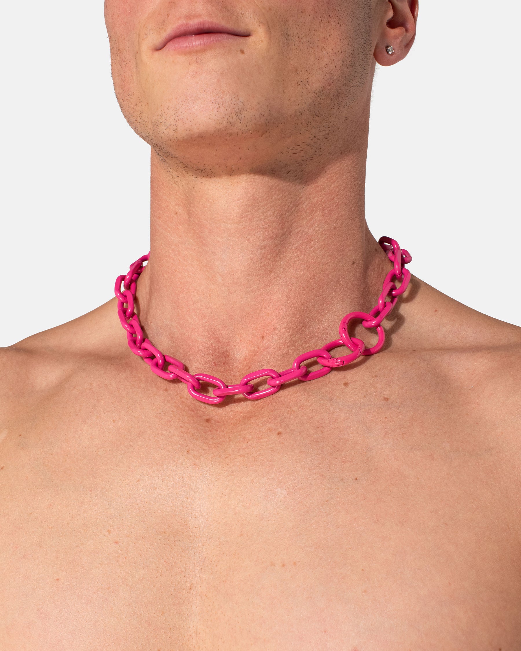 18" Choker Chain - Pink
