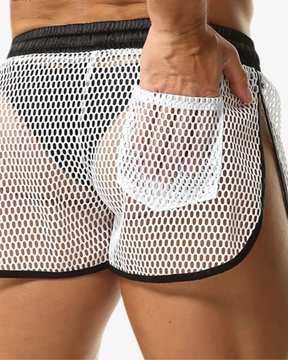 White Mesh Shorts