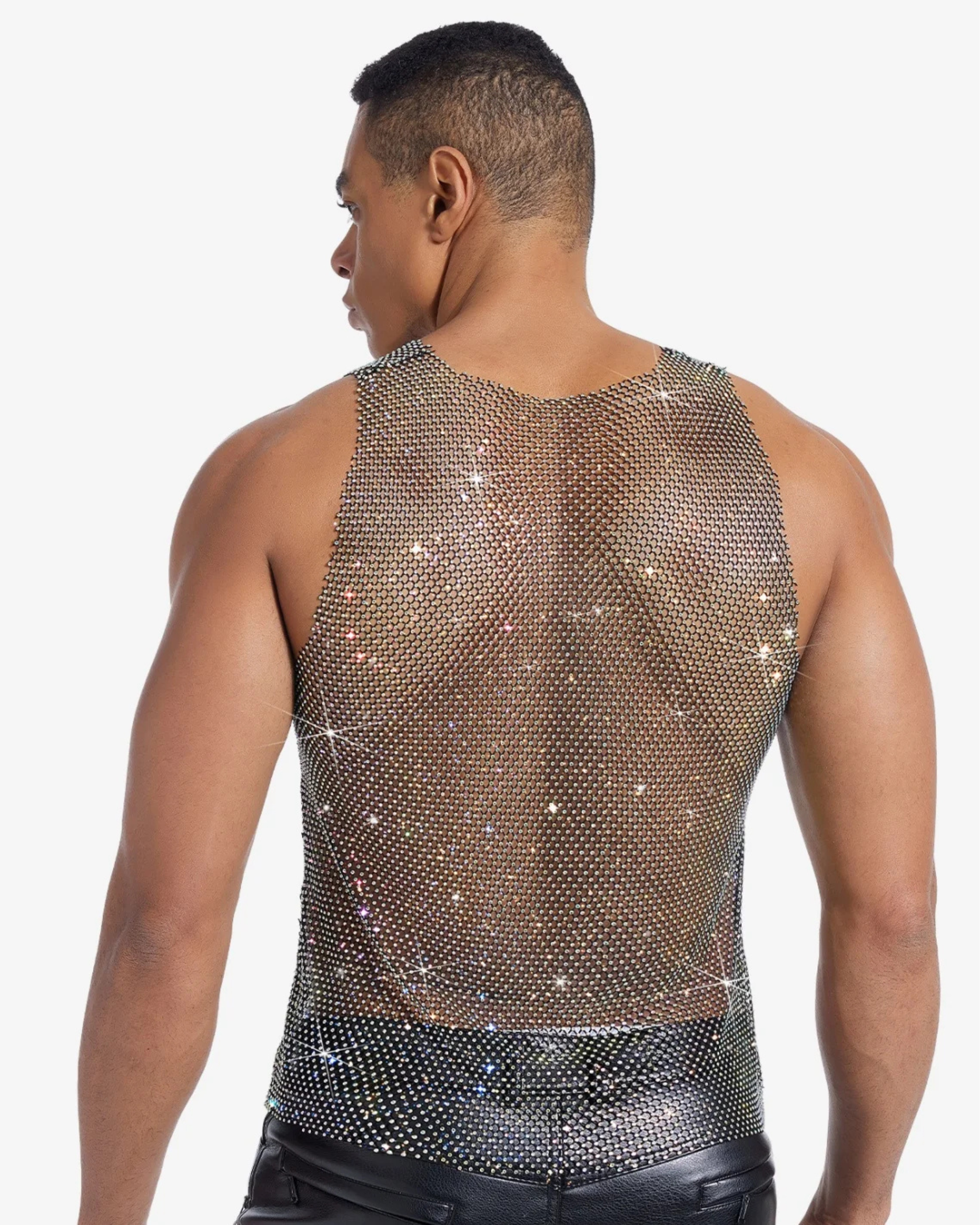 Crystal Mesh Tank Top