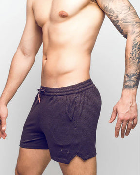 S90 Textured Manly Shorts - Signet Cocoa Black