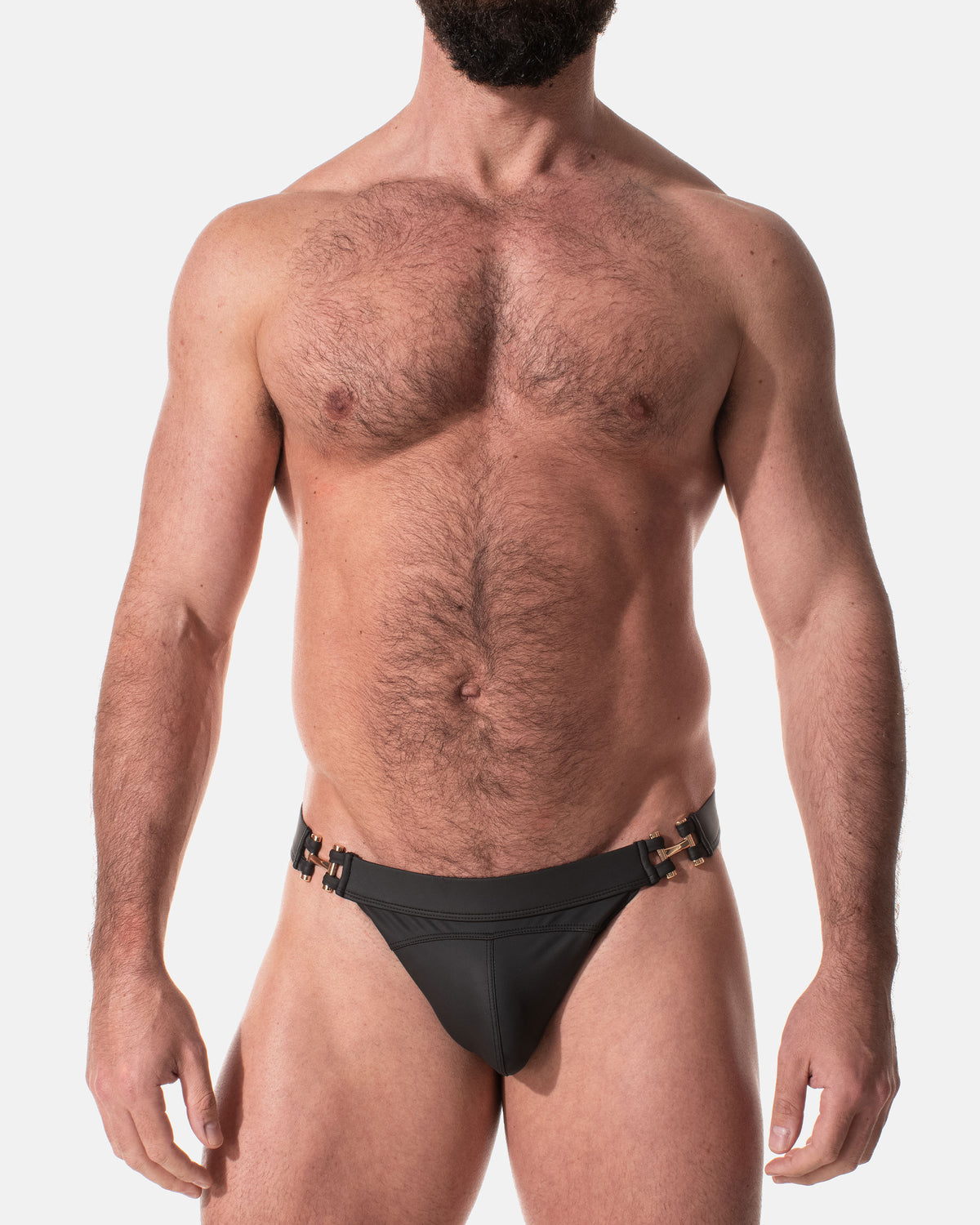 Sexy Mens Shiny Patent Leather Open Work Briefs Jockstrap Gay Underwear