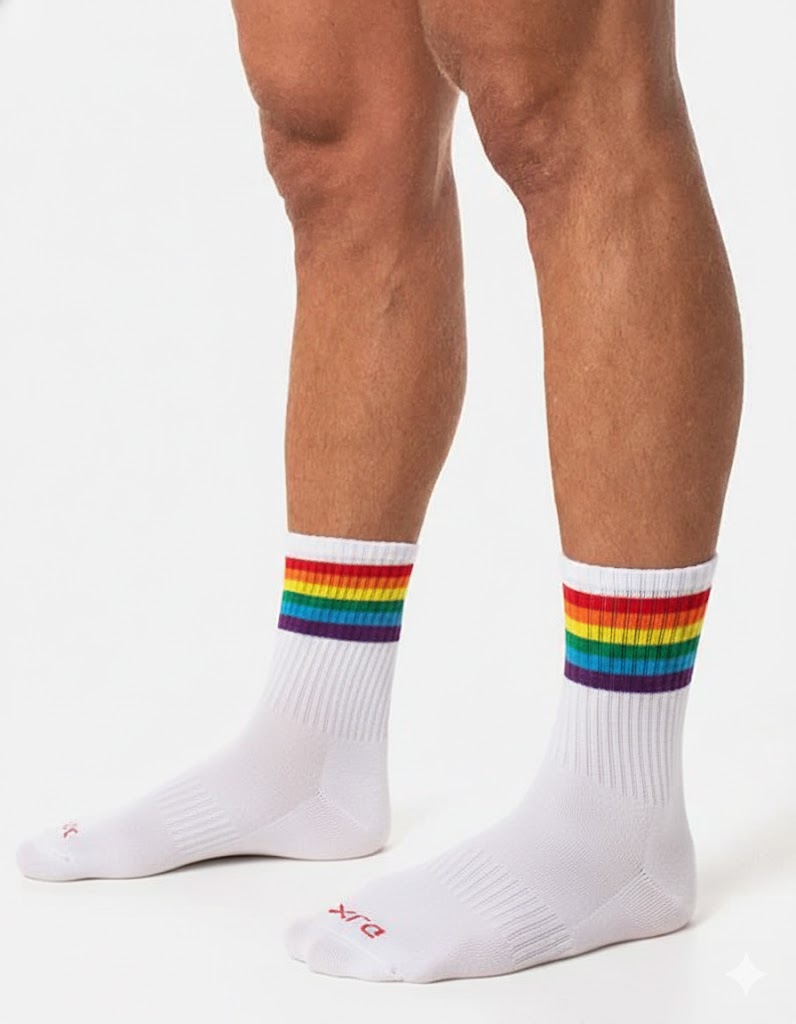 Pride Party Crew Sock - White