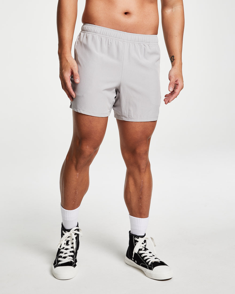 Aro 5" Gym Shorts - Cool Grey