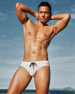 V10 Print Swim Brief - Marble